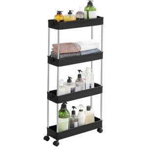 SONGMICS Carro de Almacenamiento de 4 Niveles, Carrito con…