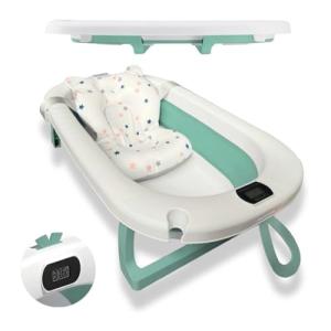 BATHBY Bañera Plegable verde para Bebés Recién Nacidos, con…