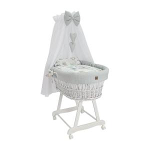 Wiklinopol Moisés con dosel Lena – Moisés de mimbre con est…