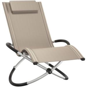 tectake® Tumbona Plegable con Función Balancín, Tumbona Pla…