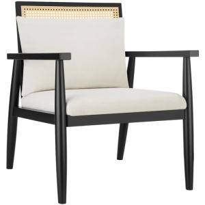 TecTake® Sillón Vintage con Mimbre Vienés y Cojín Extraíble…