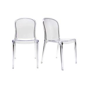 Miliboo - Lote de 2 sillas diseño transparente policarbonat…