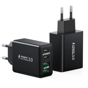 2-Pack Cargador USB C, 40W 4-Puertos USBC Enchufe Cargador…