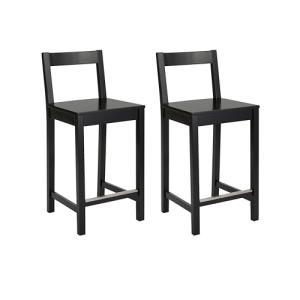 Amazon Basics Juego de 2 taburetes de cocina de madera maci…