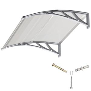 Marquesina para Puerta Exterior 120x100 CM, Tejadillo de Pr…