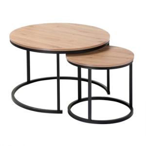 Casâme Set De 2 Mesas Auxiliares Redondas - L70 Cm