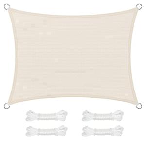 SONGMICS Vela de Sombra de 3 x 4 m, Tejido HDPE de Protecci…