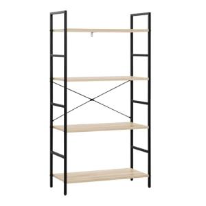 WOLTU Estantería de 4 Niveles, Librería Madera, Estante Alm…
