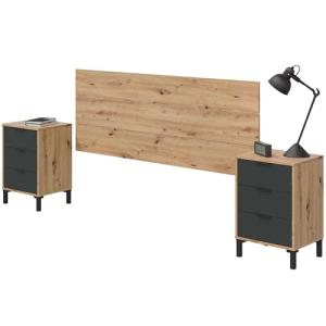 Habitdesign Cabezal   2 mesitas de Noche, Cabecero para Cam…