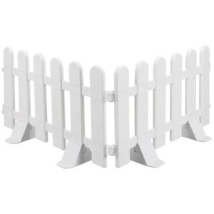 Valla de Jardín Blanca Decorativa de Plástico 2 Piezas 50X3…