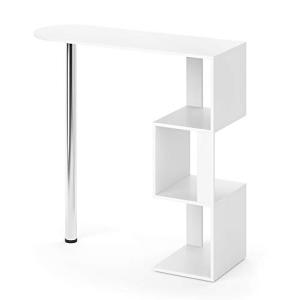 Vicco Mesa de Bar Vincent, Blanco, 113 x 40 cm