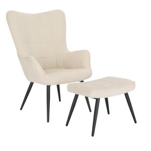 WOLTU Sillón de Relax con Reposapiés Silla de Escritorio co…