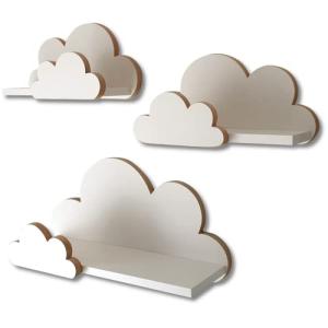 MOLILAND Juego de estanterías de Pared con diseño de Nubes,…