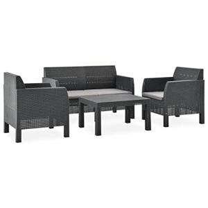 MOONAIRY Set de Muebles jardín 4 Piezas Cojines, Set De Jar…