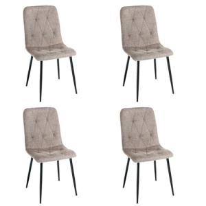 LOLAhome - Pack de 4 sillas de Comedor o Cocina Lina Rombos…