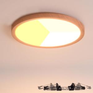 Alpinaluz Downlight LED Efecto Madera Ø225mm 18W – Plafón S…