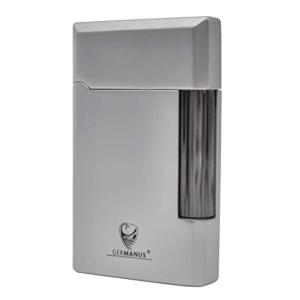 GERMANUS Encendedor, Metal, Plata, El Robusto