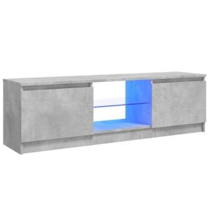 vidaXL Mueble de TV con Luces LED Gris hormigón 120x30x36 c…