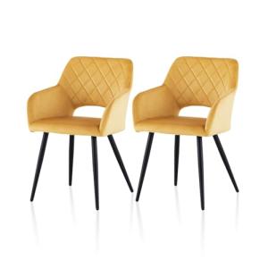 TUKAILAi Juego de 2 sillas de Comedor en Terciopelo, Sillas…
