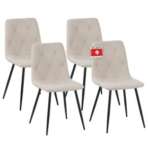 Albatros Dora - Silla de comedor con funda de tela, juego d…