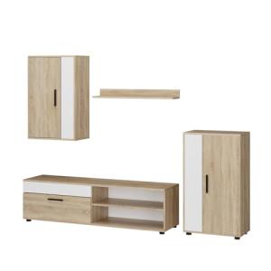 Vicco Mueble Alto Berno, Sonoma/Blanco, Juego de 4