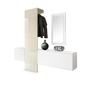 Vladon Armario de Pared Carlton Set 1, Cuerpo en Blanco Mat…