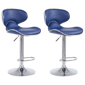 CLP Set De 2 Taburetes Las Vegas Tapizados En Simil Cuero I…