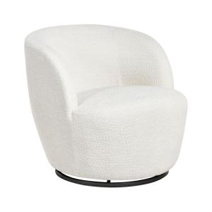 Beliani Sillón Giratorio Moderno con tapizado de Chenilla r…