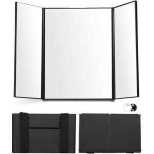 Xespis Espejo 360, 3 Vías con Ganchos, Portátil, Plegable y…