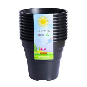 Happy Pots 10 macetas reutilizables de plástico de alta cal…