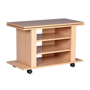 FineBuy Mueble TV Giratorio con Ruedas 75 x 38 x 51 cm Haya…