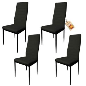 HOME DESIGN & CONFORT Pack de 4 Sillas de Comedor Tapizadas…