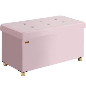 CASARIA® Banco Almacenaje Puff Plegable Capacidad Carga 300…