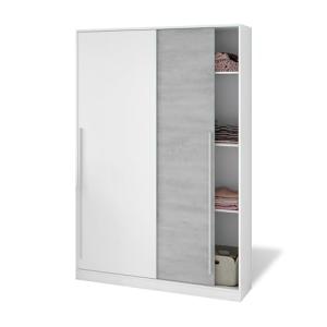 duehome | Armario de 2 Puertas Correderas, Barra de Colgar…