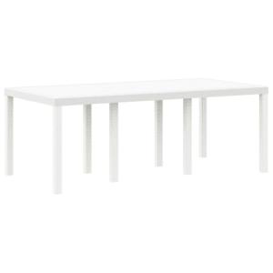 vidaXL Mesa Rectangular Blanca Moderna 2M Muebles de Exteri…