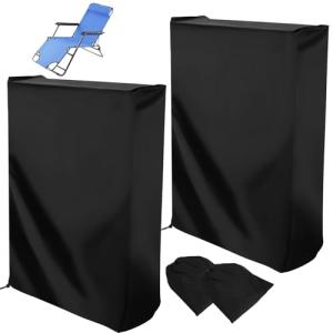 Bixury Funda Sillas Jardin Impermeable, 2 Piezas Funda Tumb…