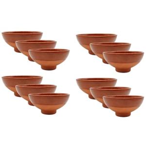 Tradineur - Pack de 12 tazas de barro para vino, Nº 2, tazó…