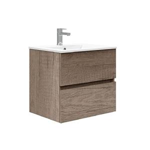 Baikal Mueble de Baño Dos cajones, suspendido a la Pared co…