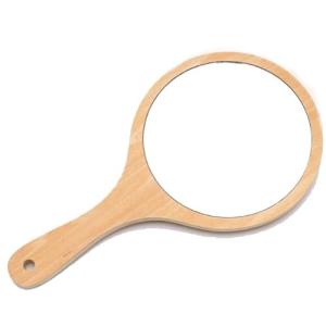 Bustlwor Espejos De Mano con Mango, Mango de Madera Redondo…