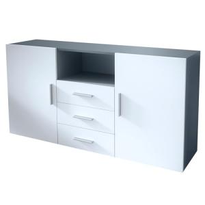 Vladon Cajonera Skadu, Cómoda con 2 Puertas, 3 Cajones y 1…