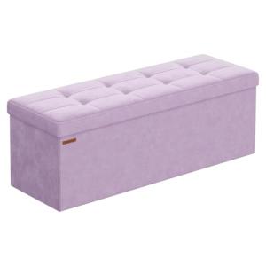 SONGMICS Puff Almacenaje, Baúl de Almacenaje Plegable, 38 x…