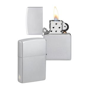 Zippo Diseño con Llama de Zippo Satin Chrome – Laser Engrav…
