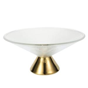 TOGEVAL Frutero de Vidrio con Pedestal Texturizado Vertical…