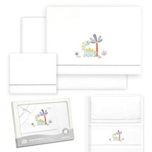 Interbaby - Sábanas Bebé Algodón para Minicuna - Dinosaurio…