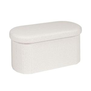 Bonlife Baúl Plegable,Puff Almacenaje, Taburete Reposapiés,…