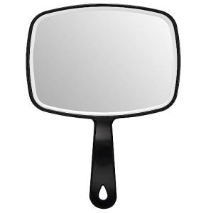 LATRAT 1 espejo de mano negro de doble cara, espejo de pelu…