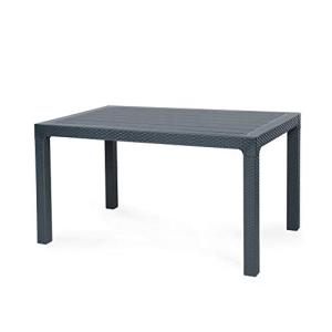 HABITMOBEL Mesa de Comedor Exterior Jardin ratán, Polipropi…