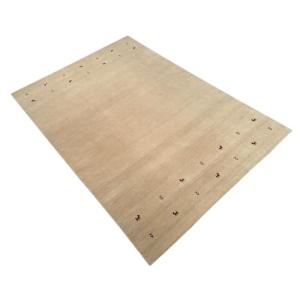 Gabbeh Alfombra Beige 100% Lana Color Liso Tejida a Mano G84