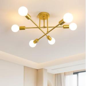 Comely Lamparas de Techo Vintage, 6 Luces E27 Plafon Techo…