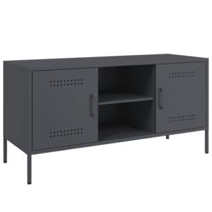 vidaXL Mueble de TV de Acero Gris Antracita 100,5x39x50,5 c…